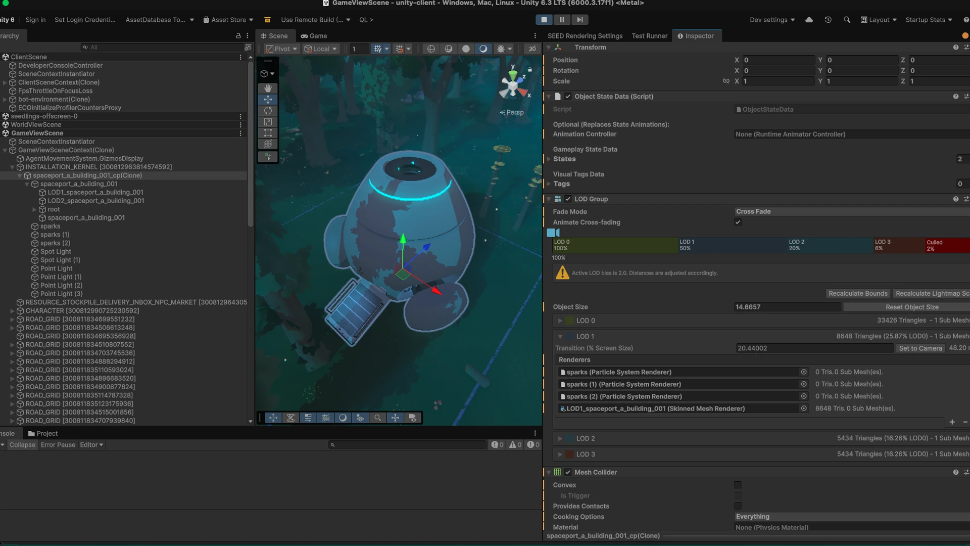 Assets streamed into the world of SEED
