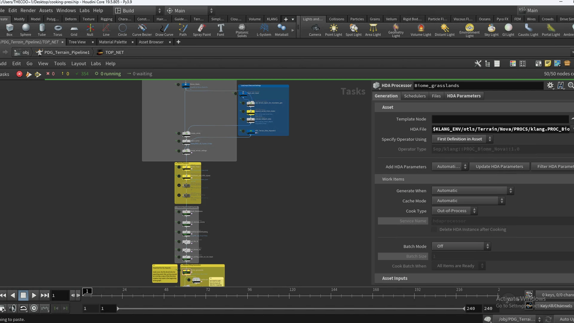 Houdini Landscape PDG screenshot 3