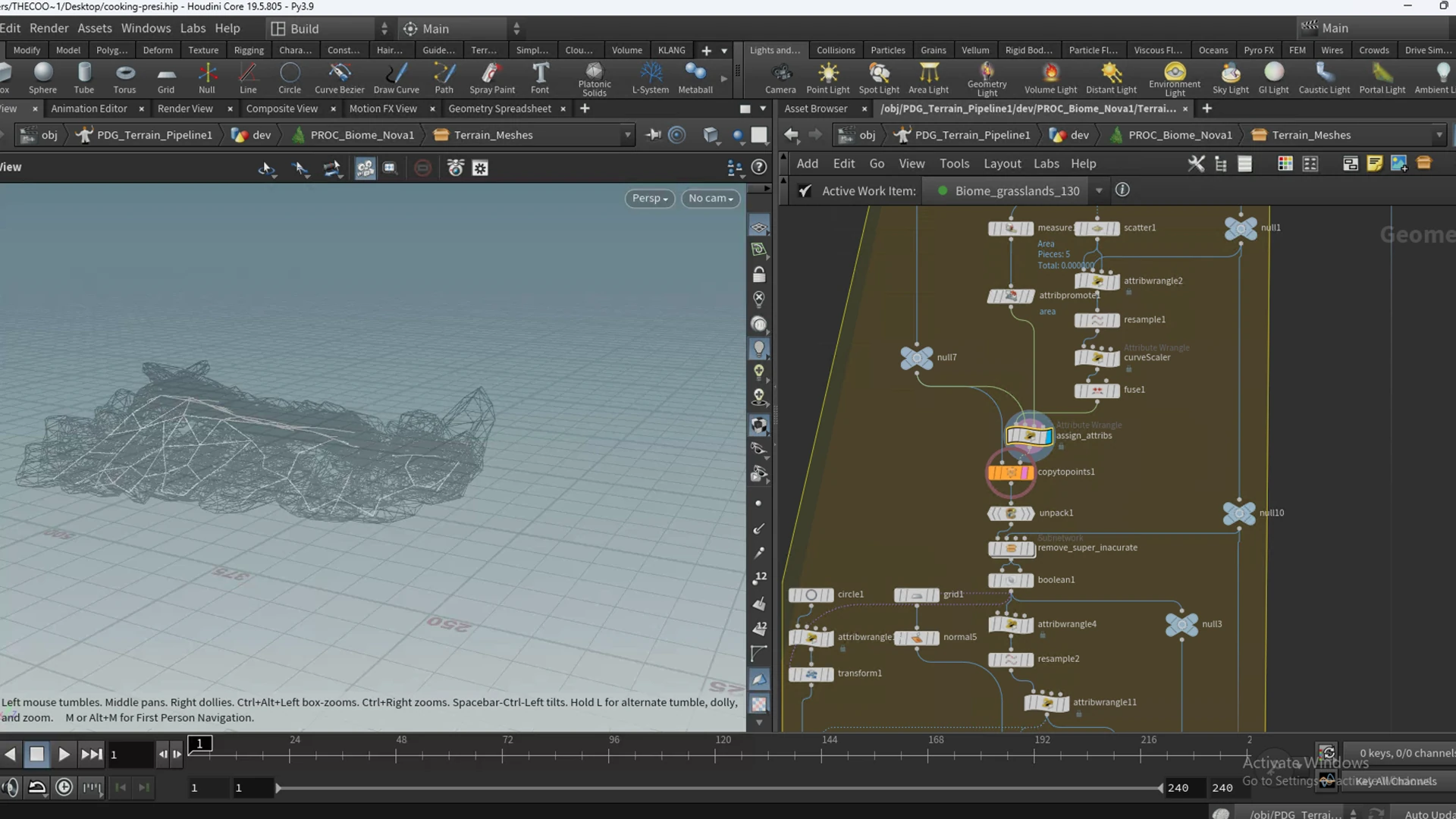 Houdini Landscape PDG screenshot 5